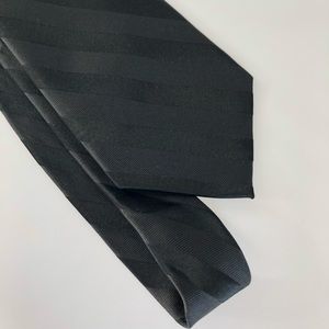 Men’s Black with Black Diagonal Stripe Silk Tie